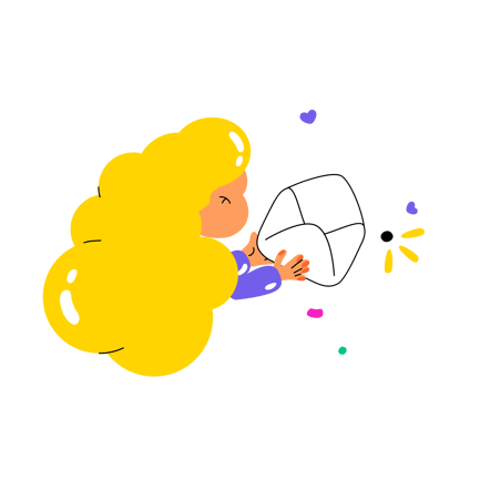 Cartoon Girl with Love Letter Animation