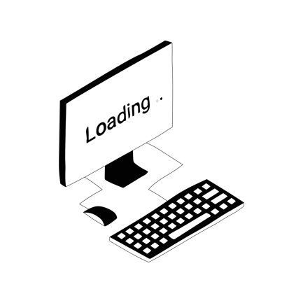 Loading Screen Computer Illustration Line Art