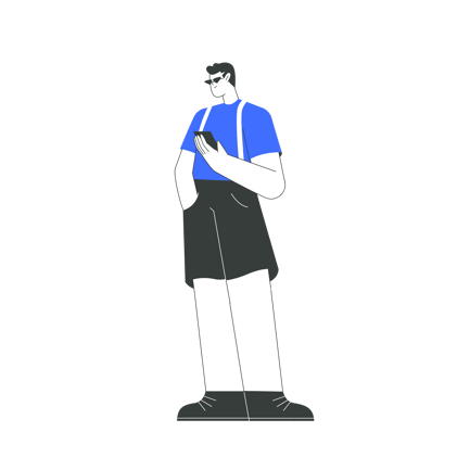 Casual Traveler With Phone