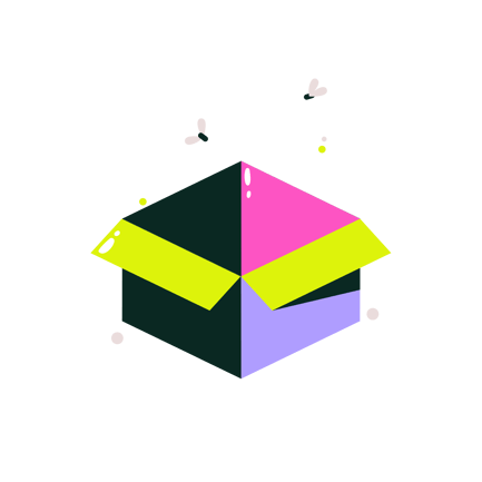 Empty Box Cartoon Illustration