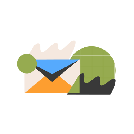 Geometric Illustration of Email Sent