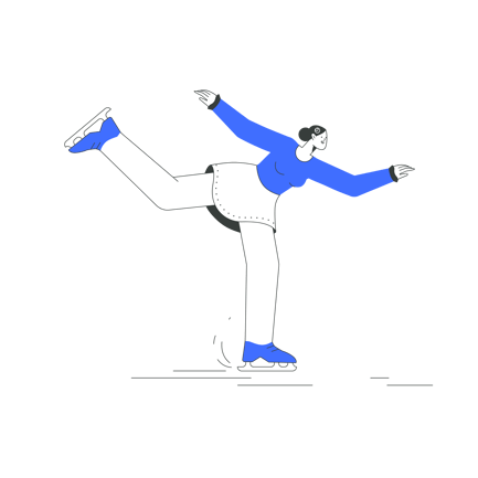 Female Figure Skating Illustration