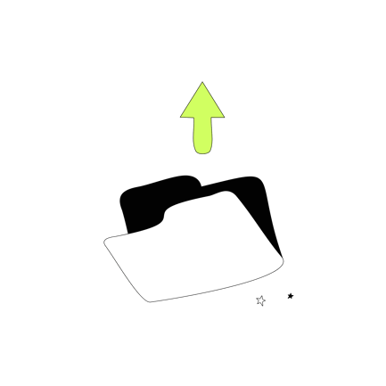 Folder Upload Line Art Animation