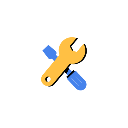 Wrench and Screwdriver Illustration