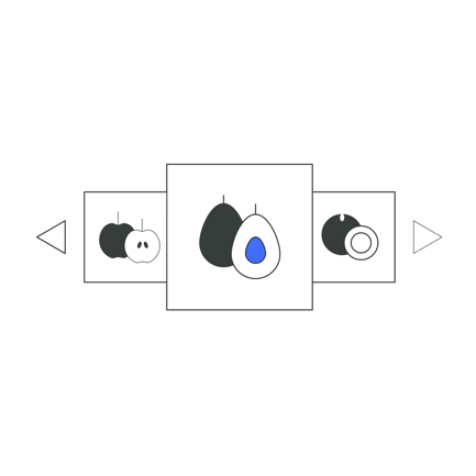 Interface de sélection des fruits