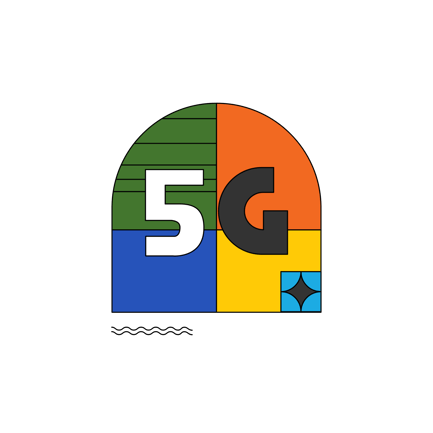 Geometric 5g Network Illustration