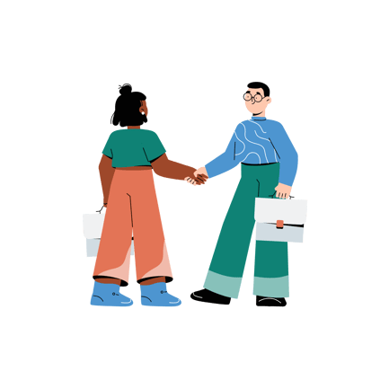 Business Partnership Flat Illustration