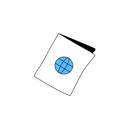 Travel Document with Globe Icon Animation