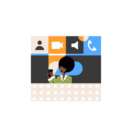 Woman Making Video Call Illustration