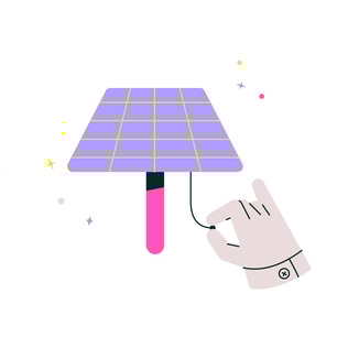 Lámpara de estilo de dibujos animados que enciende la ilustración