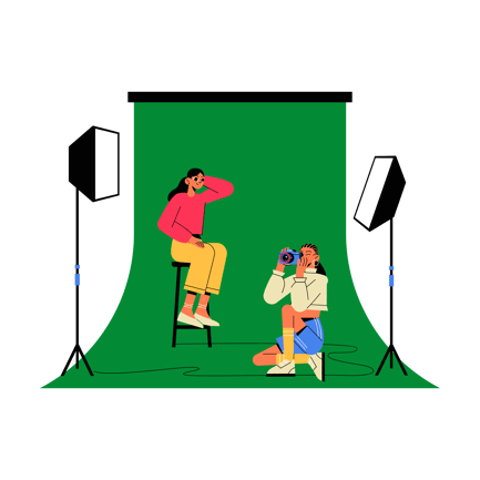 Modeling Photoshoot Illustration