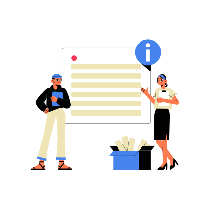 Customer Service Information Illustration