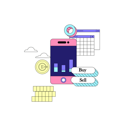 Animação de negociação de aplicativos criptográficos