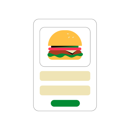 Ordering a Burger on a Mobile App