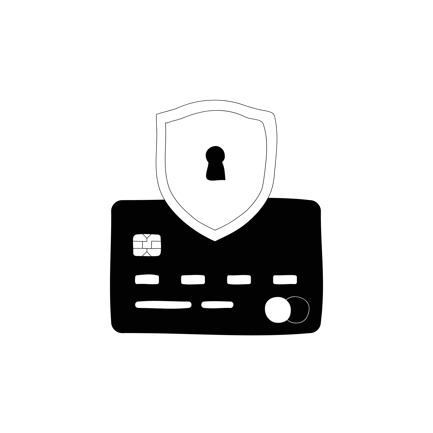 Card Security Line Art Illustration