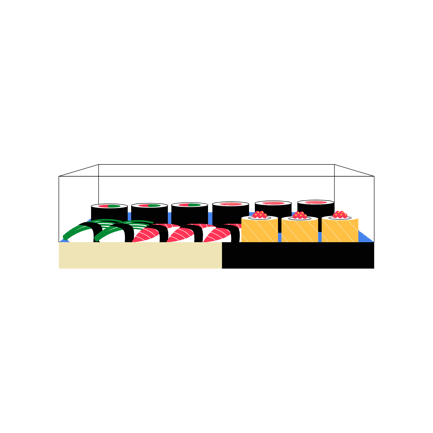 Animated Sushi Display Case