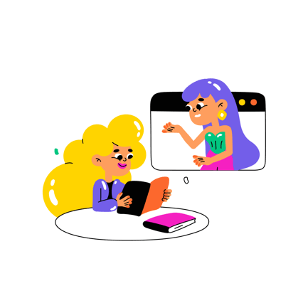 Online Tutoring Illustration