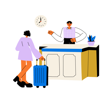 Recepción del hotel