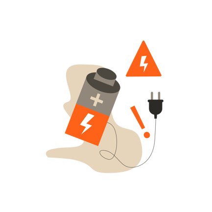Avertissement concernant l'électricité