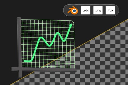Preview: Graph Growth 3D Icon