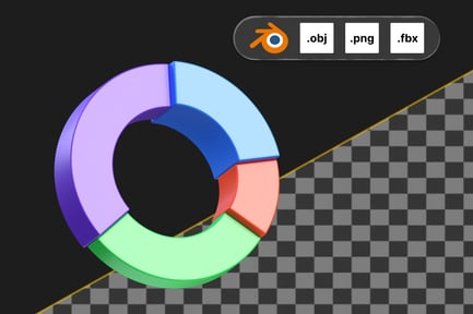 Preview: Donut Chart 3D Icon