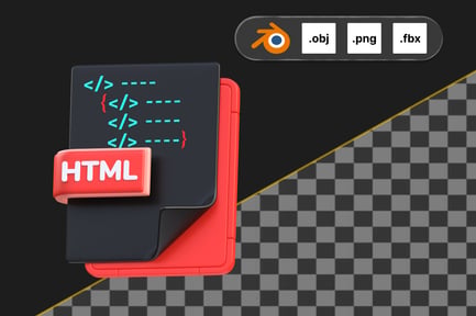 Preview: HTML File 3D Icon