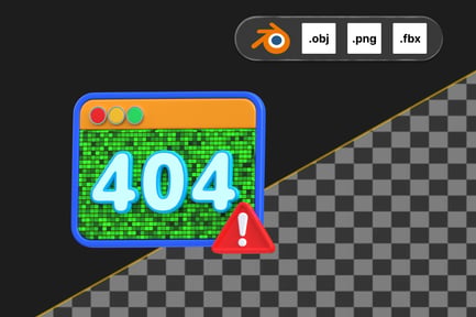 Preview: Error 404 3D Icon