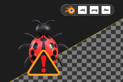 Preview: Bug Warning 3D Icon