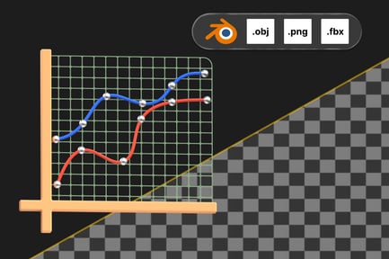Preview: Line Chart 3D Icon