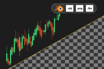 Preview: Candlestick Chart Up 3D Icon
