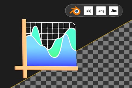 Preview: Area Chart 3D Icon
