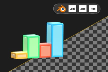 Preview: Bar Chart 3D Icon