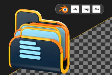 Preview: Document 3D Icon