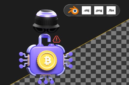 Preview: Crypto Fraud 3D Icon