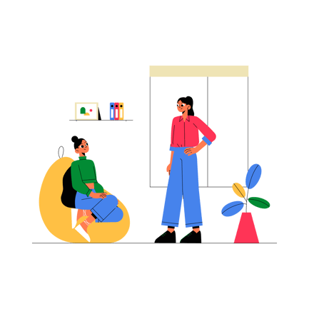 Team Members Having a Brief Discussion