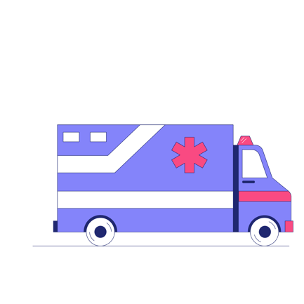 Duotone Ambulance Vehicle Animation