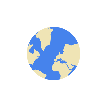 Flat Style Globe Illustration