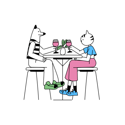 Romantic Dinner Toast
