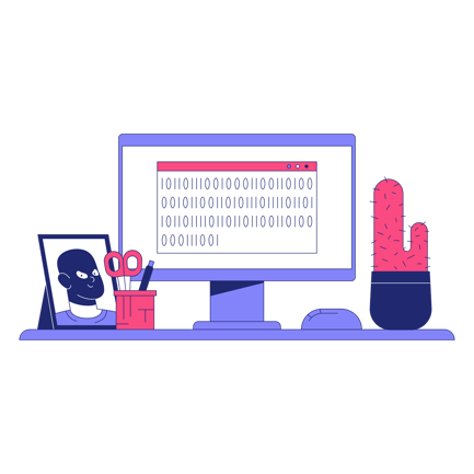 Binärcode auf Computerillustration