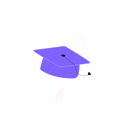 Animated Graduation Cap Illustration