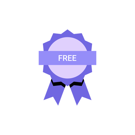 Free Badge Illustration in Duotone Style
