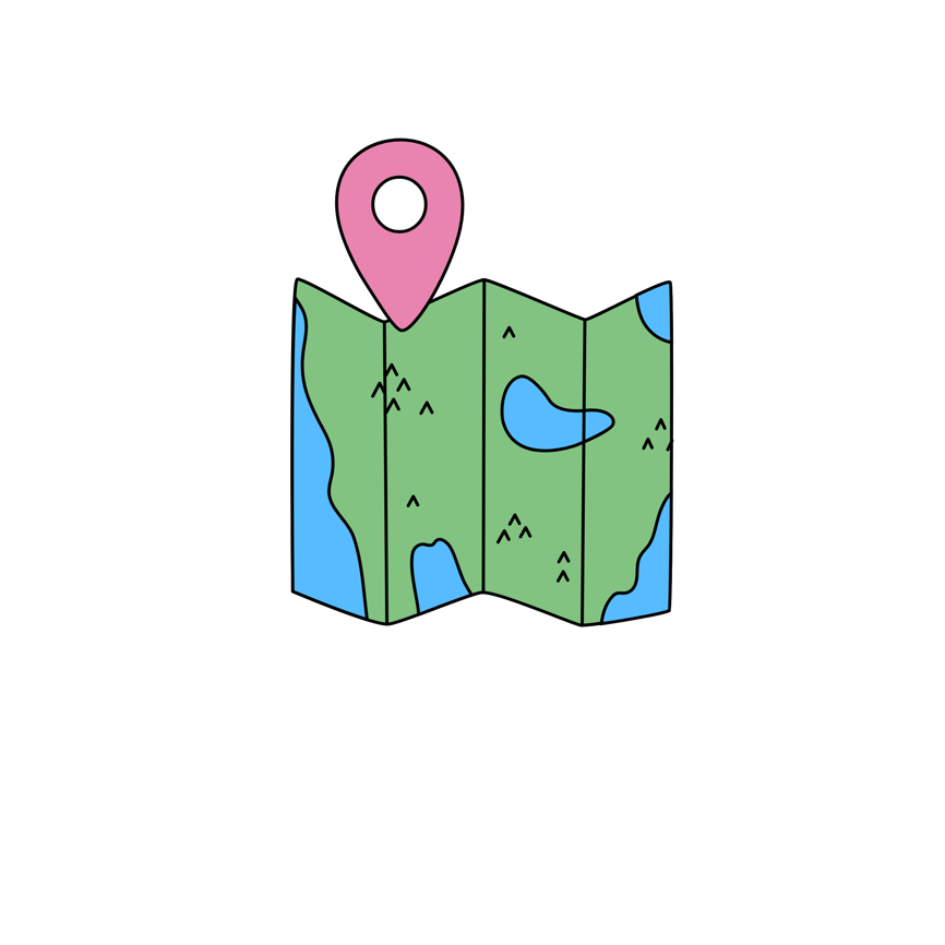 Map Unfolding Animation with Location Pin, Illustrations ft. map & pin ...