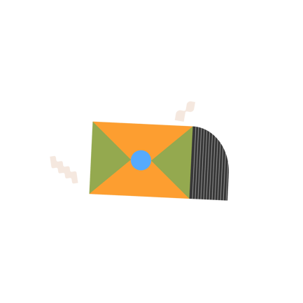 Geometric Mailbox Icon Illustration