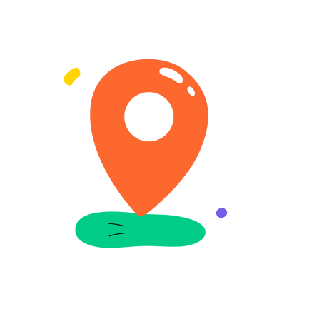 Cartoon Location Pin Illustration