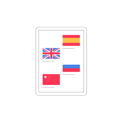 Language Learning App Flags Illustration