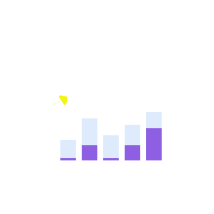 Animated Bar Graph Showing Growth and Progress