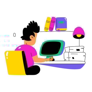 Office Worker at Desk