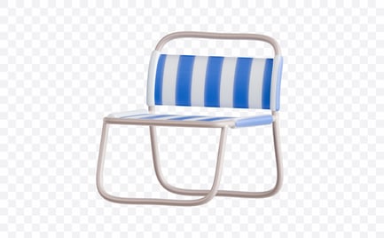 Preview: Beach Chair Relaxation 3D Illustration