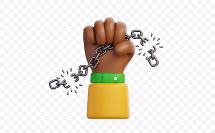 Preview: Emancipation Broken Chain 3D Illustration