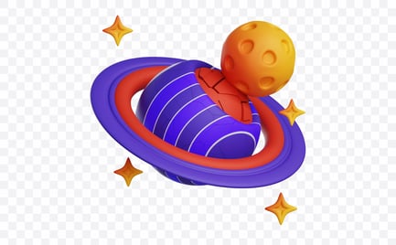 Preview: Planet Collision Scene 3D Illustration